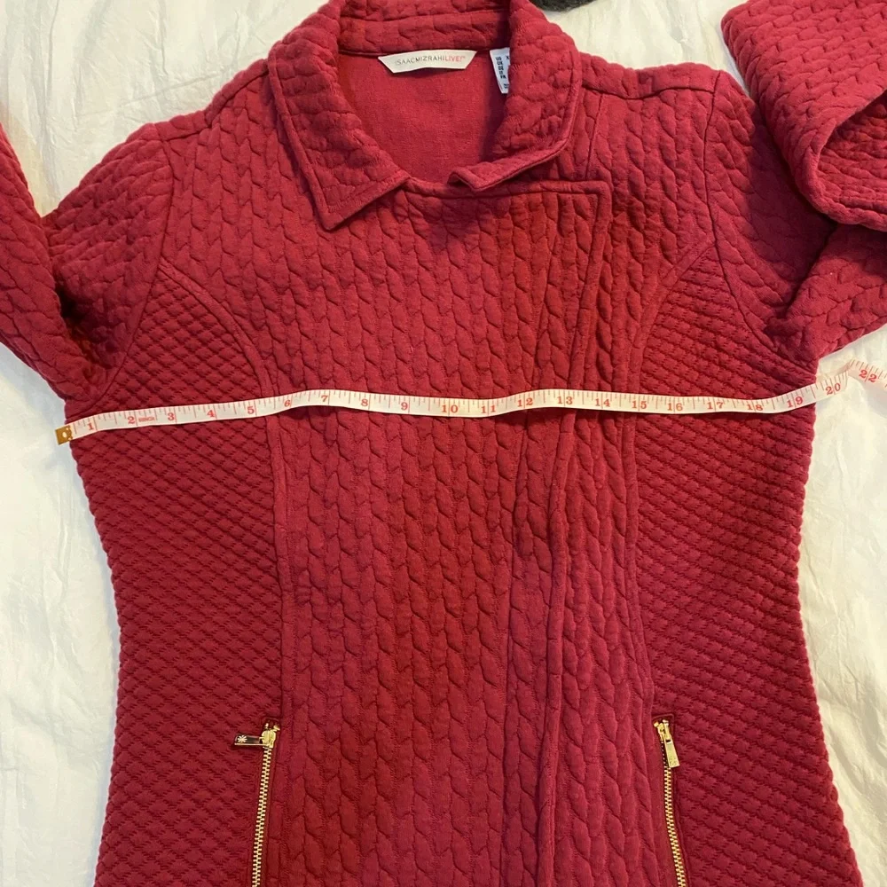 Isaac Mizrahi quilted moto style jacket. Size XS - Picture 7 of 13